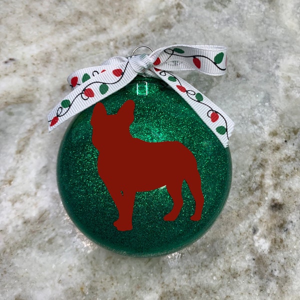 Custom Pet Ornament / Personalized Glitter Pet Ornament / Pet Name Ornament / Pet Christmas Ornament / Personalized Dog Ornament