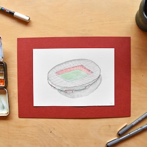 Arsenal Emirates Stadium, Watercolour Print