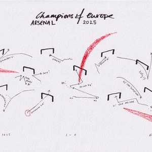 Champions of Europe - Arsenal Women Win the Champions League in Lisbon, Artwork, Print.