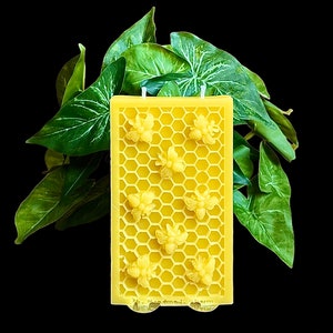 Unique Pure beeswax candle - beehive honey frame honeycomb candle