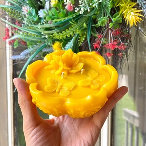 Unique beeswax flower candle - one of a kind gift - designer’s candle - custom made candle