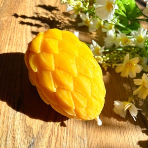 3.5” pure beeswax dragon’s egg candle