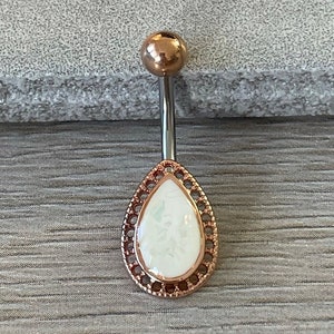 Simple Belly Button Ring Rose Gold, Dainty Cute Belly Button Piercing Jewelry, Unique Navel Piercing Jewelry, Belly Button Navel Ring Small