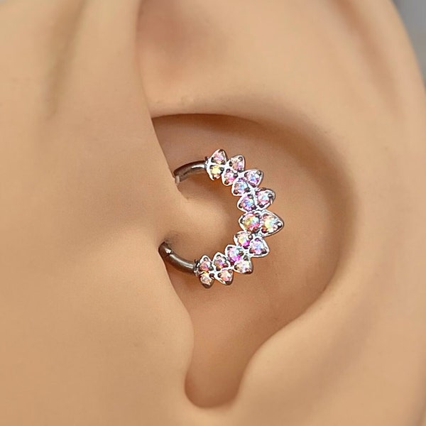 Orecchio Piercing Anello Naso Argento Setto Vintage Antico Trago Helix - Foto 4