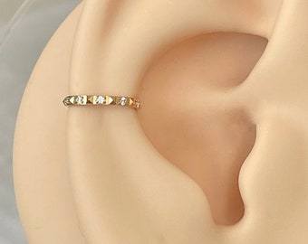 16G Gold Muschel Piercing, Titan Helix Conch Ohrring Piercing, Knorpel Gold Helix Ohrring Hoop, Coole Edgy Ohrringe, Conch Ring