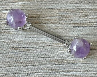 Amethyst nipple rings deals