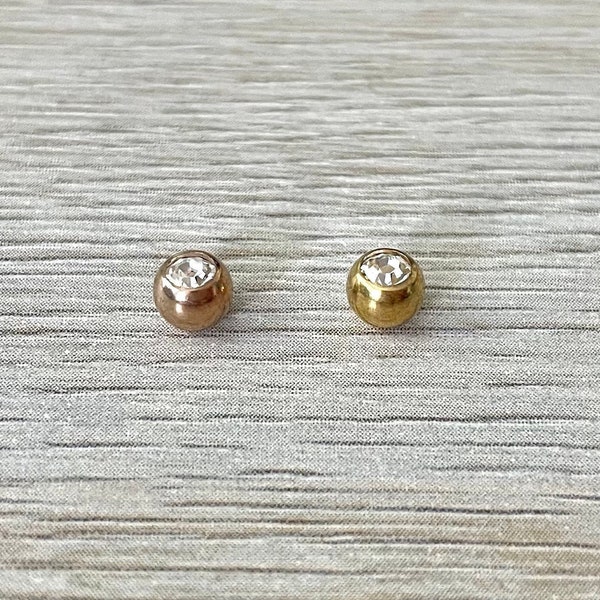 Belly Button Ring Screw Ball Silver Rose Gold Ball Gold Ball Silver Ball Belly Button Ring | Belly Button Jewelry | Belly Button Screw Ball