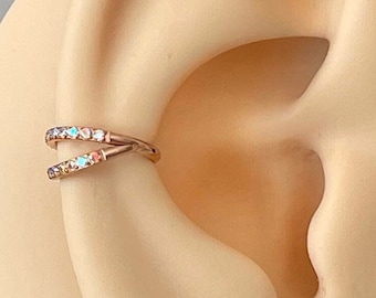 16G Titan Augenhöhlen Piercing Rose Gold Niedlich Conch Helix Ohrring Piercing Knorpel Augenhöhlenohrring Hoop Coole Ohrringe Conch Ring Schmuck