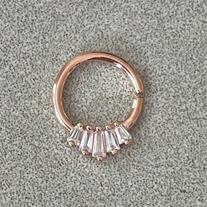 Rose Gold Septum Ring, Bendable Septum Ring Jewelry, Septum Piercing, Dainty Unique Cute Septum Ring, Nose Jewelry Ring Hoop 8mm