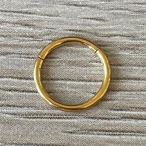 Gold Septum Ring, Septum Jewelry, Septum Piercing, Septum Rings Septum Clicker Titanium Nose Ring, Cute Simple Septum Rings, Multiple Colors