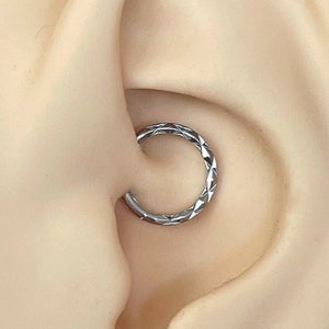 16G Silver Daith Jewelry Ring | 6/8/10mm Minimalist Daith Jewelry Clicker | Dainty Daith Hoop Piercing | Cute Gold Cartilage Daith Clicker