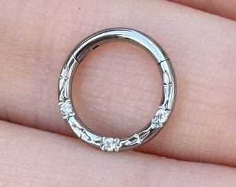 Daith Jewelry Earring, Simple Titanium Minimalist Daith Jewelry, Small Dainty Daith Hoop Piercing, Cute Unique Cartilage Daith Clicker