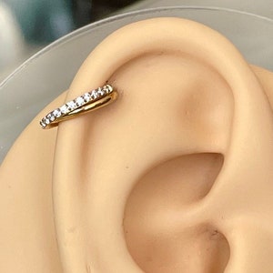 16G Helix Piercing Gold Cute Conch Orbital Earring Piercing Cartilage Helix Earring Hoop Cool Edgy Earrings Helix Conch Ring Jewelry