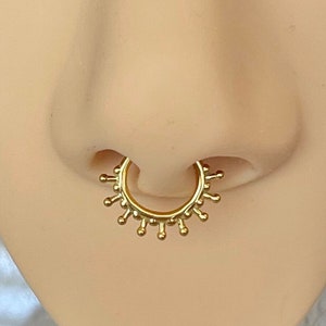 Unique Septum Ring, Septum Jewelry, Gold Septum Ring, Septum Clicker, Septum Piercing, Gold Septum Ring Silver, Cute Septum Ring 8mm 10mm