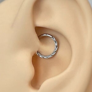 16G Gold Daith Jewelry Ring | 8mm Minimalist Daith Jewelry Clicker | Dainty Daith Hoop Piercing | Cute Tragus Cartilage Daith Clicker