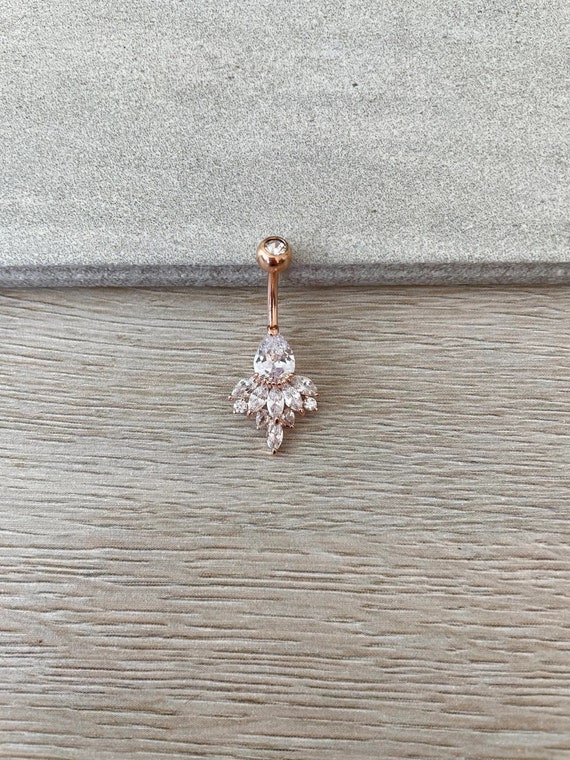 Belly Button Rings Gold Dainty Surgical Steel Belly Button Ring