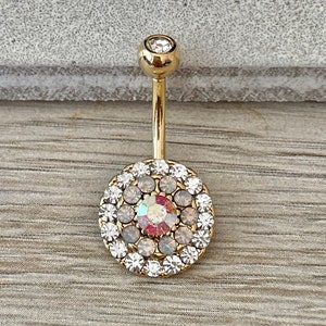 Dainty Belly Button Ring Gold, Belly Button Jewelry, Aurora Belly Button Piercing, Navel Ring Piercing Jewelry Unique Cute Belly Button Ring