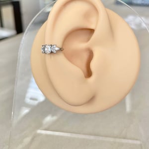 16G Gold Helix Piercing Titanium Cute Conch Orbital Earring Piercing Cartilage Opal Helix Earring Hoop Cool Edgy Earrings Conch Ring Jewelry