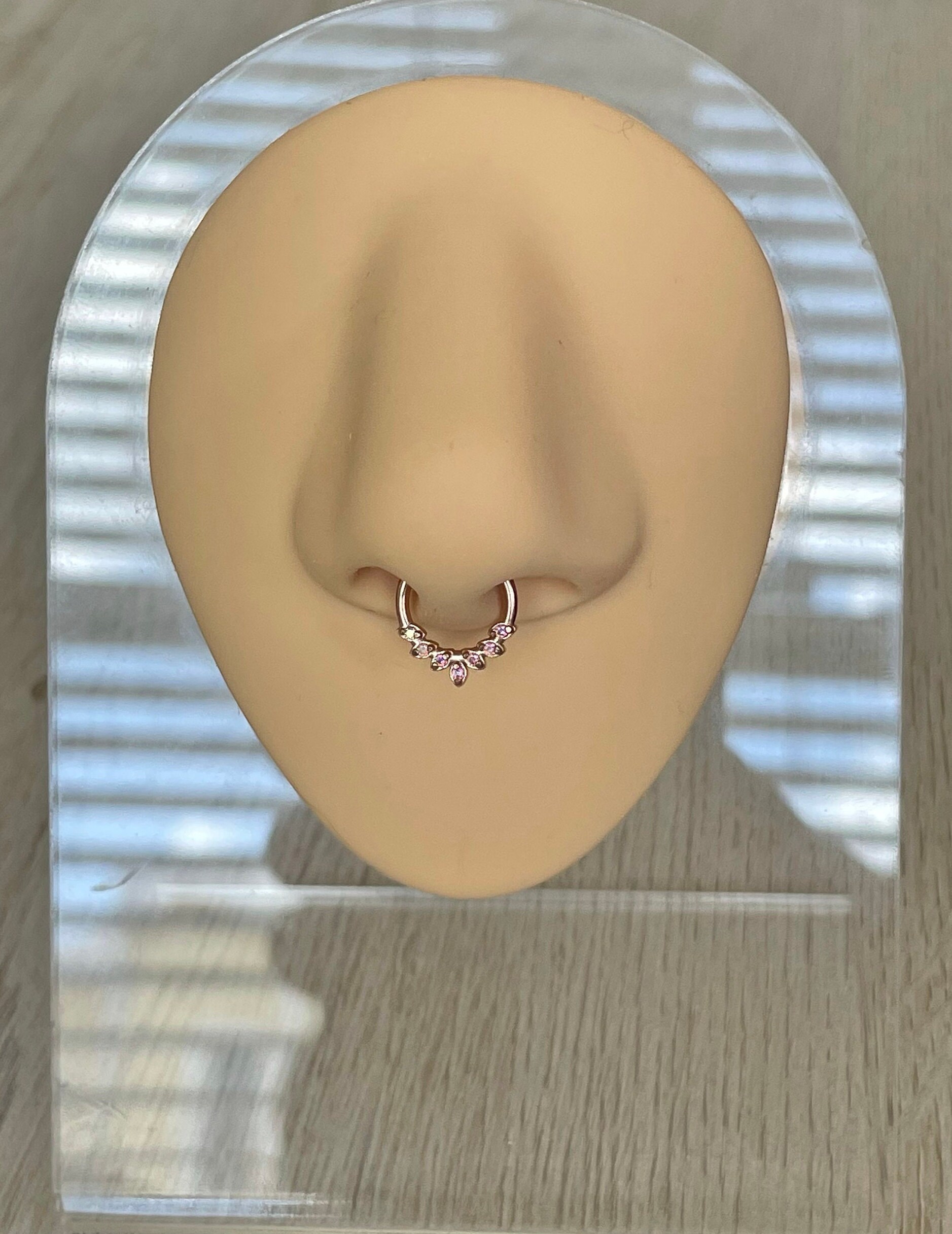 Rose Gold Septum Ring 16G Cute Septum Piercing Jewelry Gold