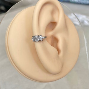 16G Gold Helix Piercing Titanium Cute Conch Orbital Earring Piercing Cartilage Opal Helix Earring Hoop Cool Edgy Earrings Conch Ring Jewelry