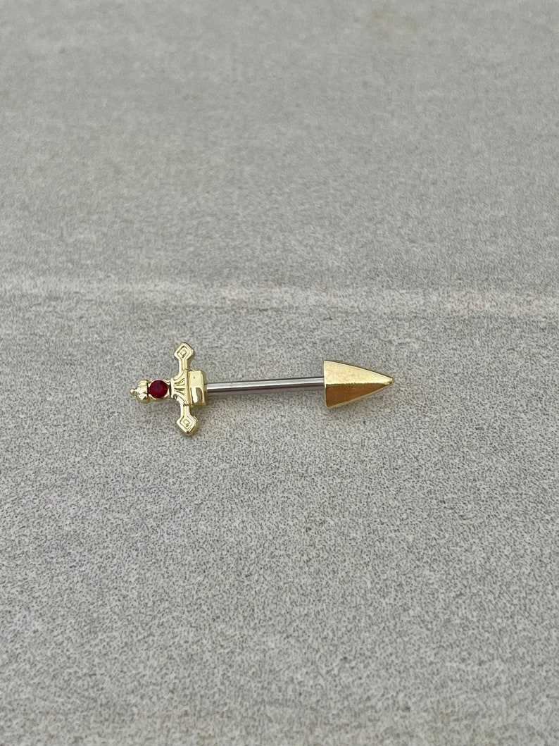 Gold Sword Nipple Ring Cute Cool Unique Nipple Jewelry Etsy