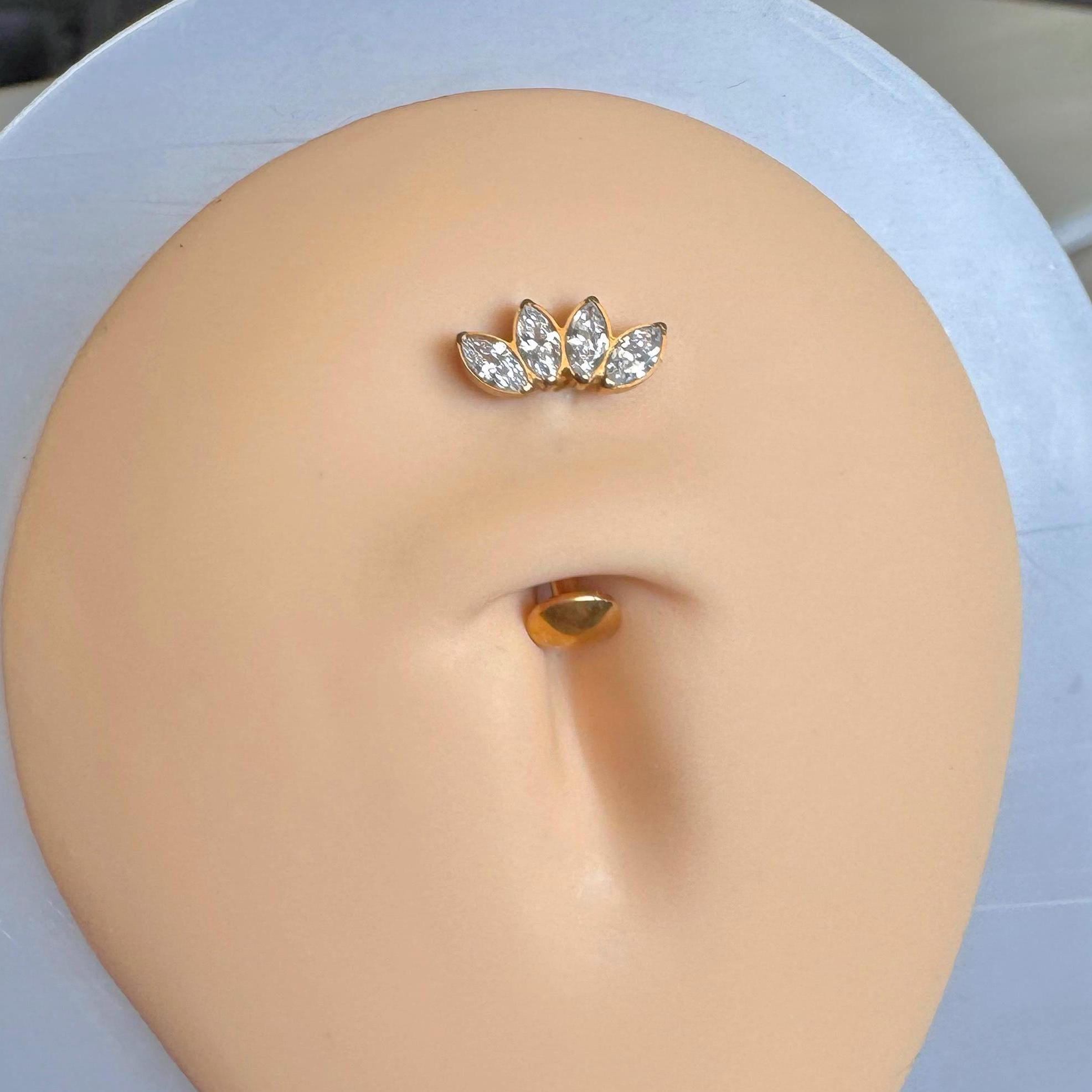 Belly button piercing bar matrice too short