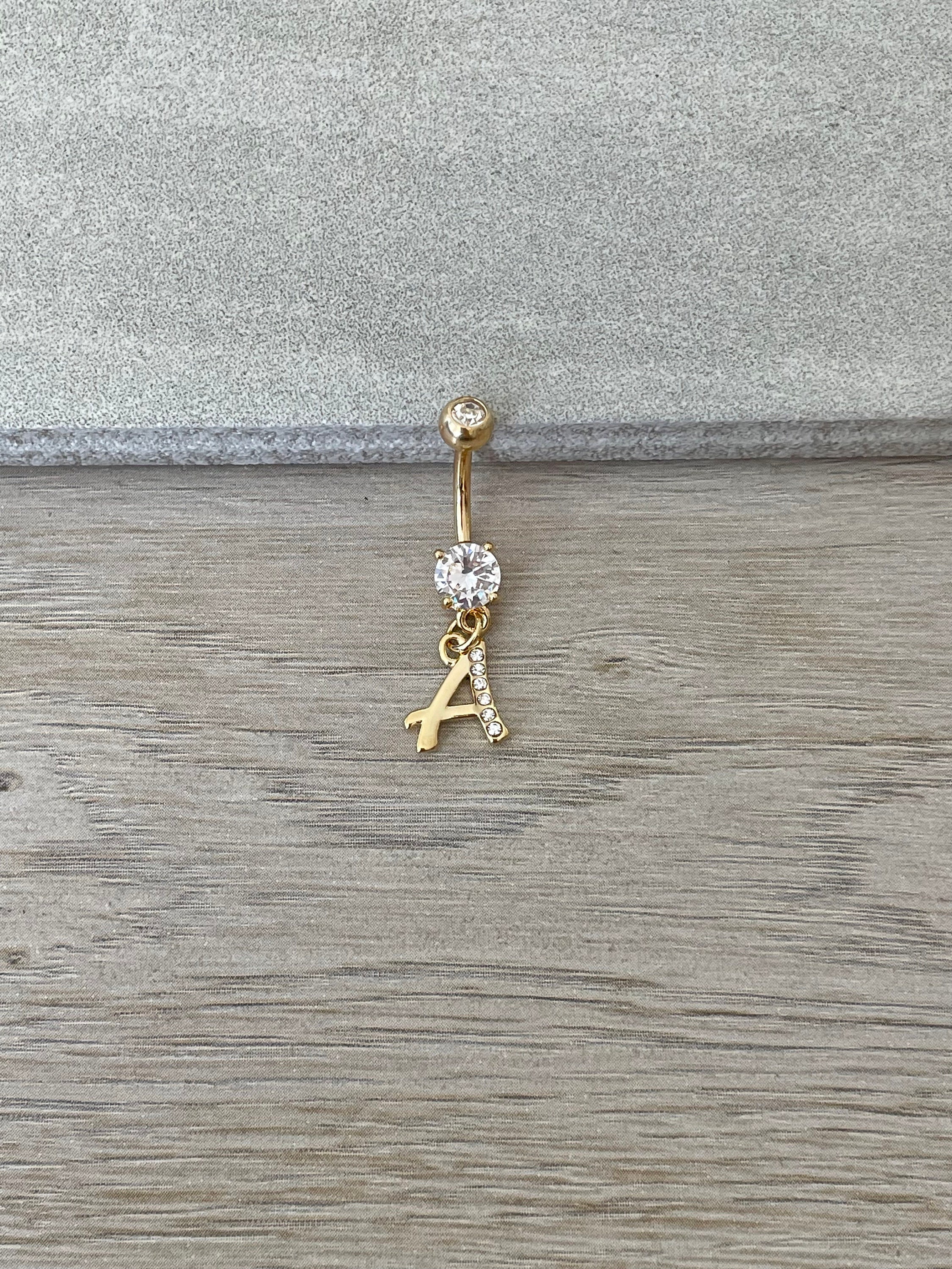 Initial belly button sale rings