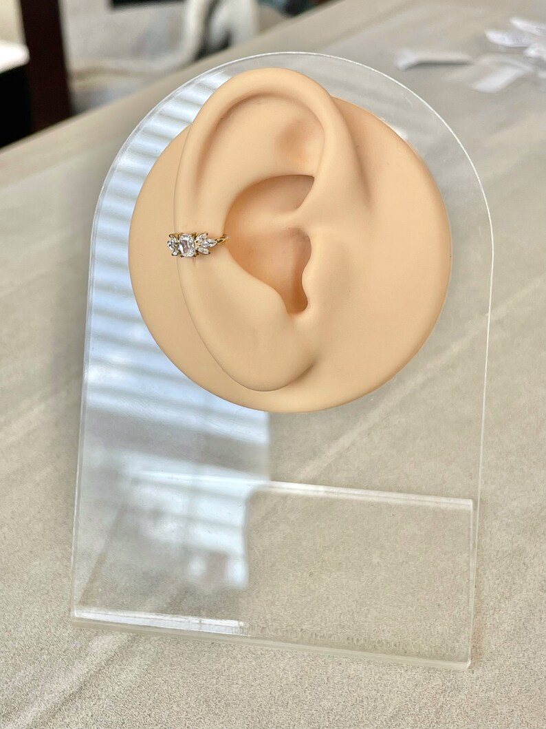 16G Gold Helix Piercing Titanium Cute Conch Orbital Earring Piercing Cartilage Opal Helix Earring Hoop Cool Edgy Earrings Conch Ring Jewelry