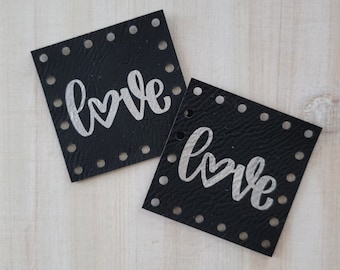 Love Patches ** 2 sizes ** 15 color choices ** Eco-Friendly Faux Leather