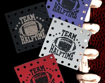 Team Halftime~Sarcastic Funny~Football Patch~for handmade beanies, cup cozies and more~Crochet~Knit~18 colors