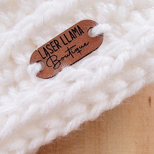 Baby Llama Tags~Customizable~18 colors~Labels for amigurumi~clothing~baby items~tiny tags for handmade items~1" x .4"~sew on custom labels