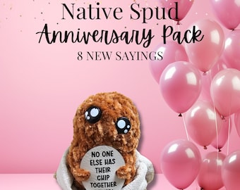 Native Potato ANNIVERSARY Pack of Tags~Set of 8~Ready to Ship~2 Colors