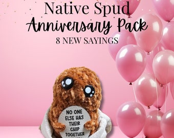 Native Potato ANNIVERSARY Pack of Tags~Set of 8~Ready to Ship~2 Colors