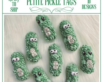 Petite Peppy Pickle Tags ~ Set of 10 ~ Ready to Ship ~ 1"x.0.75"