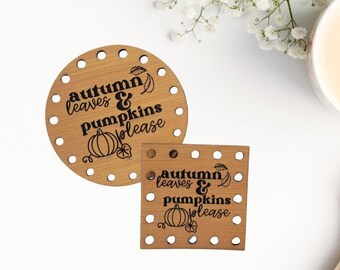 Autumn Leaves and Pumpkins Please!-Fall into Crafty Delight/Faux Leather Patches/3 sizes/16 colors/Fall and Autumn Embellishments/Sew On Tag