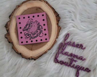 One of Your French Girls Funny Valentine Patches/Vegan Faux Leather/2 sizes/15 Color Options/Love Tags for Handmade items/Crochet/Knit/Sew