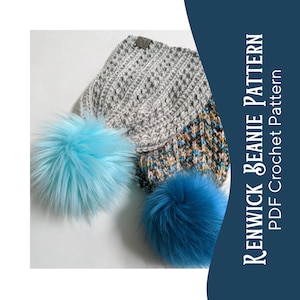 Renwick Beanie Pattern/***Instant PDF Download***/Crochet Beanie Pattern/Fall/Winter/Crochet Hat