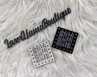 Beetlejuice x3 wavy/Beetlejuice Patch/Handmade crafts/Crochet, Knit or Sew On Tags/Halloween Labels for Beanies, Cozies, Blankets, Baskets