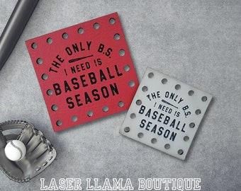 The Only B.S. ~ Faux Leather Tags ~ 2 sizes ~ 18 colors ~ Patches for Hats - Craft Your Team Spirit! ~ Crochet ~ Knit ~ Hat Label