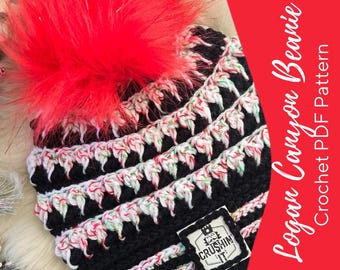 Logan Canyon Crochet Beanie Pattern ~ PDF Instant Download ~ Intermediate Level ~ Picture and Video Tutorials ~ 4 sizes ~ REVERSIBLE Design