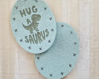 Dino Cuddler Paw Patches ~ Hug-A-Saurus ~ Tyrannosaurs Rex Dinosaur Feet ~ Washable Microsuede Feet Patches ~ Crochet in Lovey Paw Pads