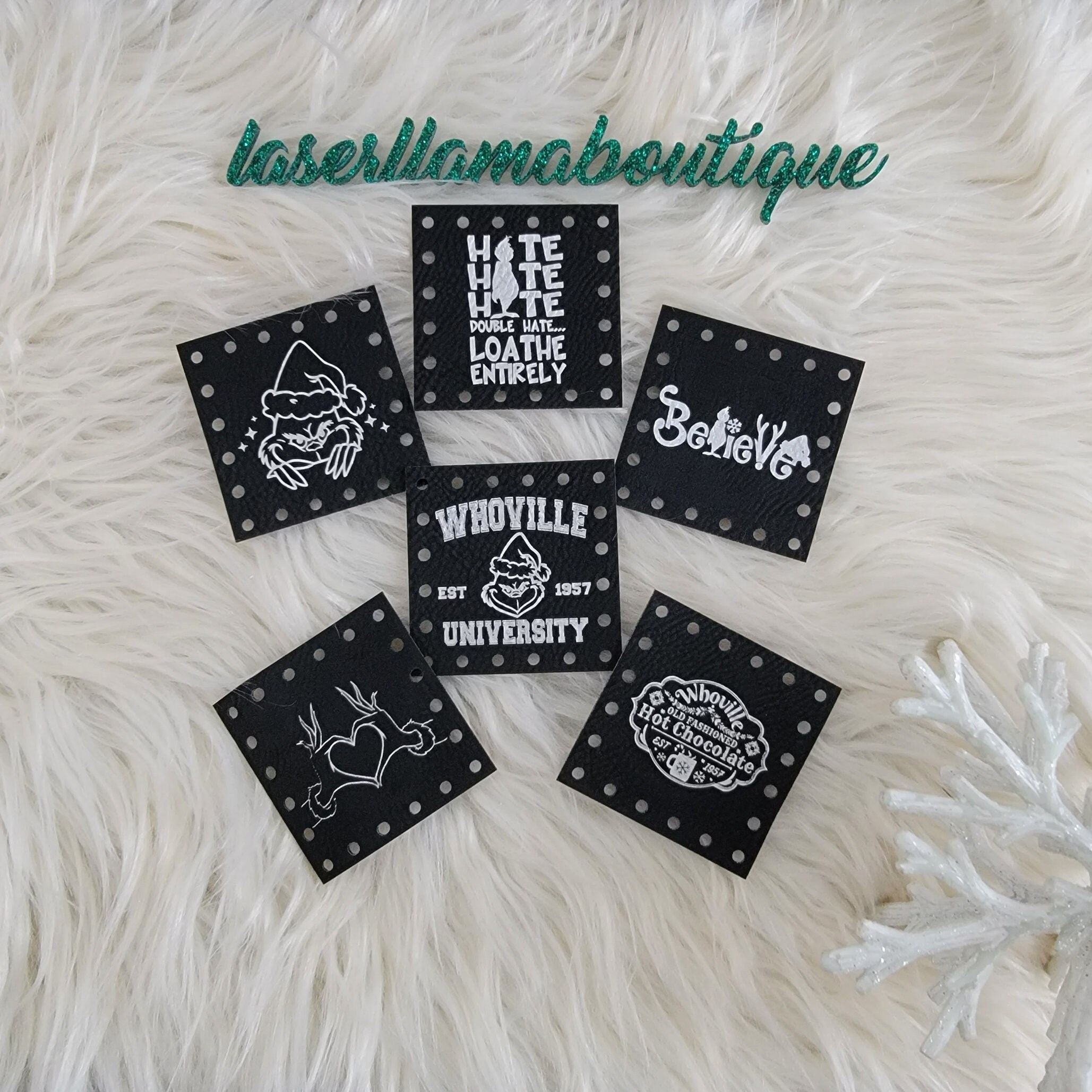 Custom Tags 2.75 X 0.75 Inch for Knits and Crochet, Faux Leather Labels for Handmade  Items, Leather Tags With Rivets, Tags for Knitted Hats 