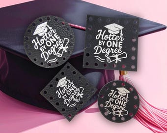 Graduation Patches: The Tassel was Worth the Hassle - faux leather tags - for handmade items