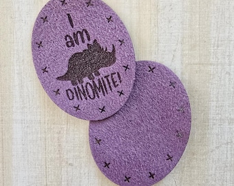 Dino Cuddler Paw Patches ~ I am Dinomite! ~ Triceratops Feet ~ Washable Microsuede ~ Dino Lovey~ Crochet in Lovey Paw Pads