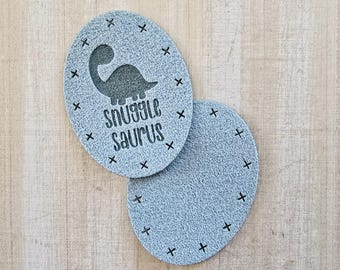 Dino Cuddler Paw Patches ~ Snuggle Saurus ~ Brontosaur Dinosaur Feet ~ Washable Microsuede Feet Patches ~ Crochet in Lovey Paw Pads