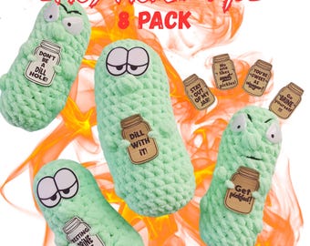 Spicy Pickle Tags ~ Set of 8 ~ Ready to Ship ~ 1.5" x 1"