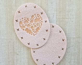Dino Cuddler Paw Patches ~ Dino Heart ~ Dinosaur Feet ~ Washable Microsuede Feet Patches ~ Crochet in Lovey Paw Pads
