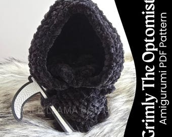 Grim Reaper Crochet Pattern PDF – Grimly Halloween Amigurumi