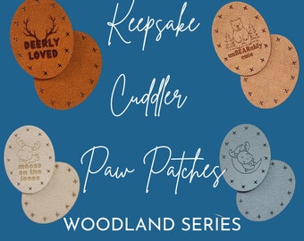 Keepsake Cuddler Paw Patches ~ Woodland Series ~ Washable Microsuede Feet Patches ~ Crochet in Lovey Paw Pads