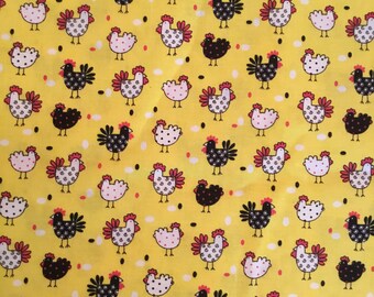 picture Chicken Print Fabric chicken print fabric etsy